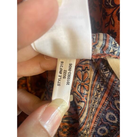 Madewell Womens Small Puff-Sleeve Peplum Top in Cavoli Floral - Picture 10 of 10